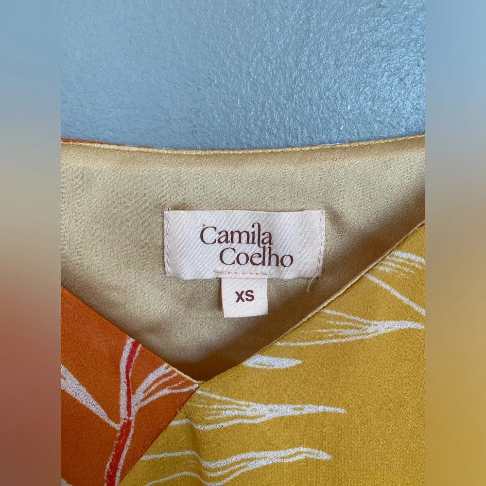 Camila Coelho Vivienne Midi Dress in Yellow & Orange - Picture 4 of 11